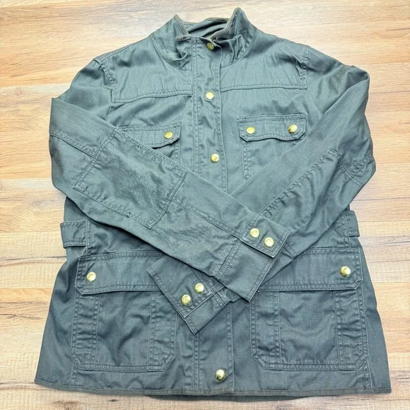 J. Crew green size M Military Field Coat with Structured Silhouette - Picture 3 of 10
